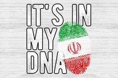 It's in my DNA Iran Flag Fingerprint PNG Sublimation Product Image 1