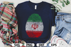 Iran SVG | Iran Flag Fingerprint | SVG PNG DXF EPS Product Image 1