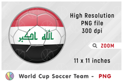 Iraq National Team Soccer Ball. World Cup 2026 Product Image 1
