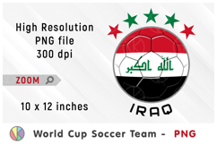 Iraq National Team Soccer Ball. World Cup 2026 Product Image 1