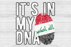 It's in my DNA Iraq Flag Fingerprint PNG Sublimation Product Image 1