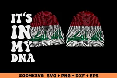 It's in my DNA Iraq Flag Fingerprint Sublimation PNG, SVG Product Image 1
