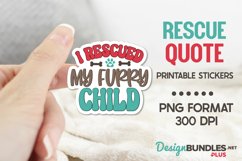 I Rescued My Furry Child, Rescue Dog Sticker, Rescue Cat Png Product Image 1