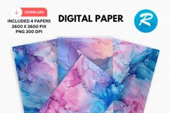 Iridescent Alcohol Ink Digital Paper, Alcohol Ink Background Product Image 1