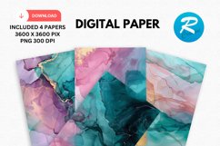 Iridescent Alcohol Ink Digital Paper, Alcohol Ink Background Product Image 1