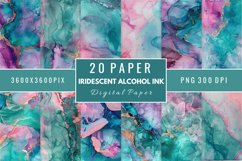 Iridescent Alcohol Ink Digital Paper Bundle Product Image 1