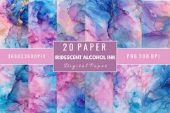 Iridescent Alcohol Ink Digital Paper Bundle Product Image 1