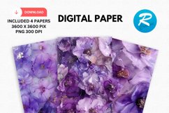 Iridescent Alcohol Ink Digital Paper, Alcohol Ink Background Product Image 1
