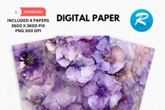 Iridescent Alcohol Ink Digital Paper, Alcohol Ink Background Product Image 1