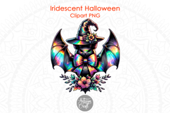 Iridescent bats Halloween sublimation PNG