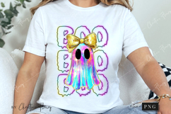 Iridescent Ghost Boo Halloween PNG Product Image 3