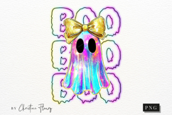 Iridescent Ghost Boo Halloween PNG Product Image 4