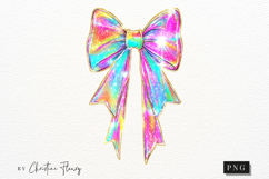 Iridescent Coquette Bow PNG | Halloween PNG Product Image 4