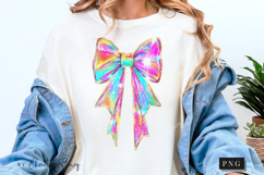 Iridescent Coquette Bow PNG | Halloween PNG Product Image 5