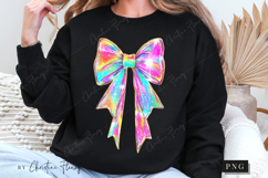 Iridescent Coquette Bow PNG | Halloween PNG Product Image 6