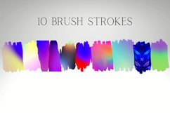 Iridescent Brush Strokes Clipart Product Image 1