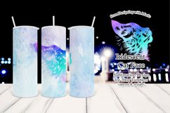 Iridescent Cat Head 20oz Tumbler Sublimation Product Image 1