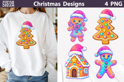 Iridescent Christmas Clipart | Rainbow Gingerbread Product Image 1
