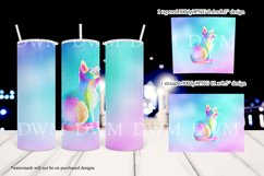 Iridescent Colorful Kitten 20oz Tumbler Sublimation Product Image 2