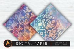 Iridescent Damask Digital Paper Product Image 1