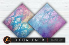 Iridescent Damask Digital Paper Product Image 1