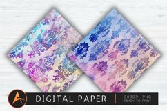 Iridescent Damask Digital Paper Product Image 1