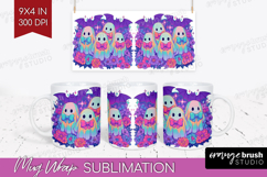 Iridescent Ghost Halloween Mug Wrap Spooky Season Mug PNG Product Image 1