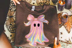 Iridescent Ghost Png, Coquette Halloween Design, Spooky PNG Product Image 1