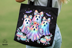 Iridescent Halloween Ghost Holographic Neon Glow Boo Png Product Image 4