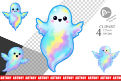 Iridescent Ghost Clipart Product Image 1
