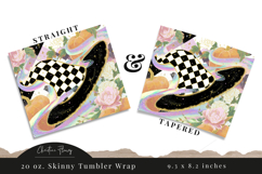 Retro Witch Hat Halloween Tumbler Wrap PNG Product Image 3