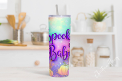 Iridescent Spooky Babe Halloween Tumbler Wrap PNG Product Image 2
