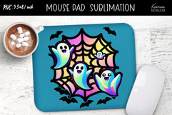Rainbow Holographic Ghosts Halloween Mouse Pad Product Image 1