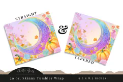 Iridescent Tumbler Wrap PNG, Halloween PNG Product Image 6