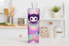 Iridescent Vampire Halloween Tumbler Wrap PNG Product Image 2