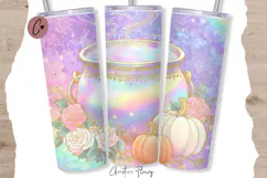 Iridescent Tumbler Wrap PNG, Halloween PNG Product Image 4