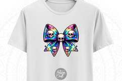 Iridescent Halloween coquette bow, sublimation designs Product Image 2