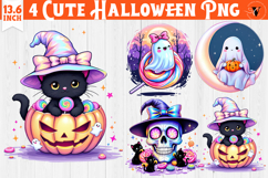 Iridescent Halloween Clipart | Halloween sublimation Product Image 1
