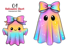 Iridescent Halloween Ghost Clipart Product Image 1