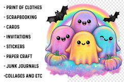 Iridescent Halloween Ghost Clipart Product Image 2