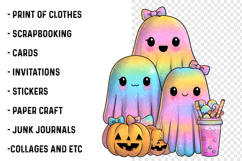 Iridescent Halloween Ghost Clipart Product Image 2