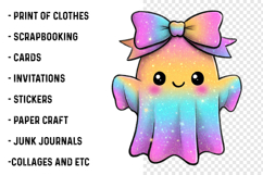Iridescent Halloween Ghost Clipart Product Image 2