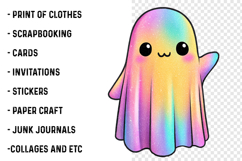 Iridescent Halloween Ghost Clipart Product Image 2