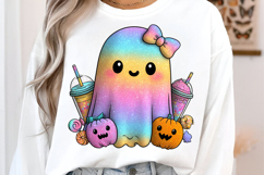 Iridescent Halloween Ghost Clipart Product Image 3