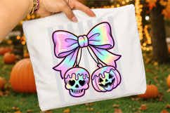 Iridescent Halloween Skull and ghost PNG Product Image 2