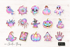 37 Iridescent Halloween Sticker Bundle PNG Product Image 2