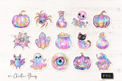 37 Iridescent Halloween Sticker Bundle PNG Product Image 3
