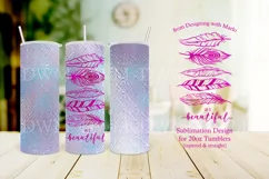 Life is Beautiful - Iridescent 20oz Tumbler Sublimation Product Image 1