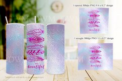Life is Beautiful - Iridescent 20oz Tumbler Sublimation Product Image 2