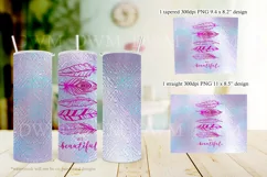 Life is Beautiful - Iridescent 20oz Tumbler Sublimation Product Image 2